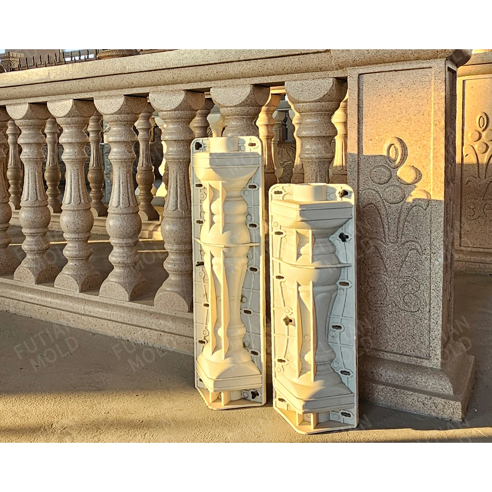 Concrete Baluster Mould Precast Baluster Rail Concrete Mold Plastic Precast Outer Concrete Cement Balcony Baluster Mold for Sale