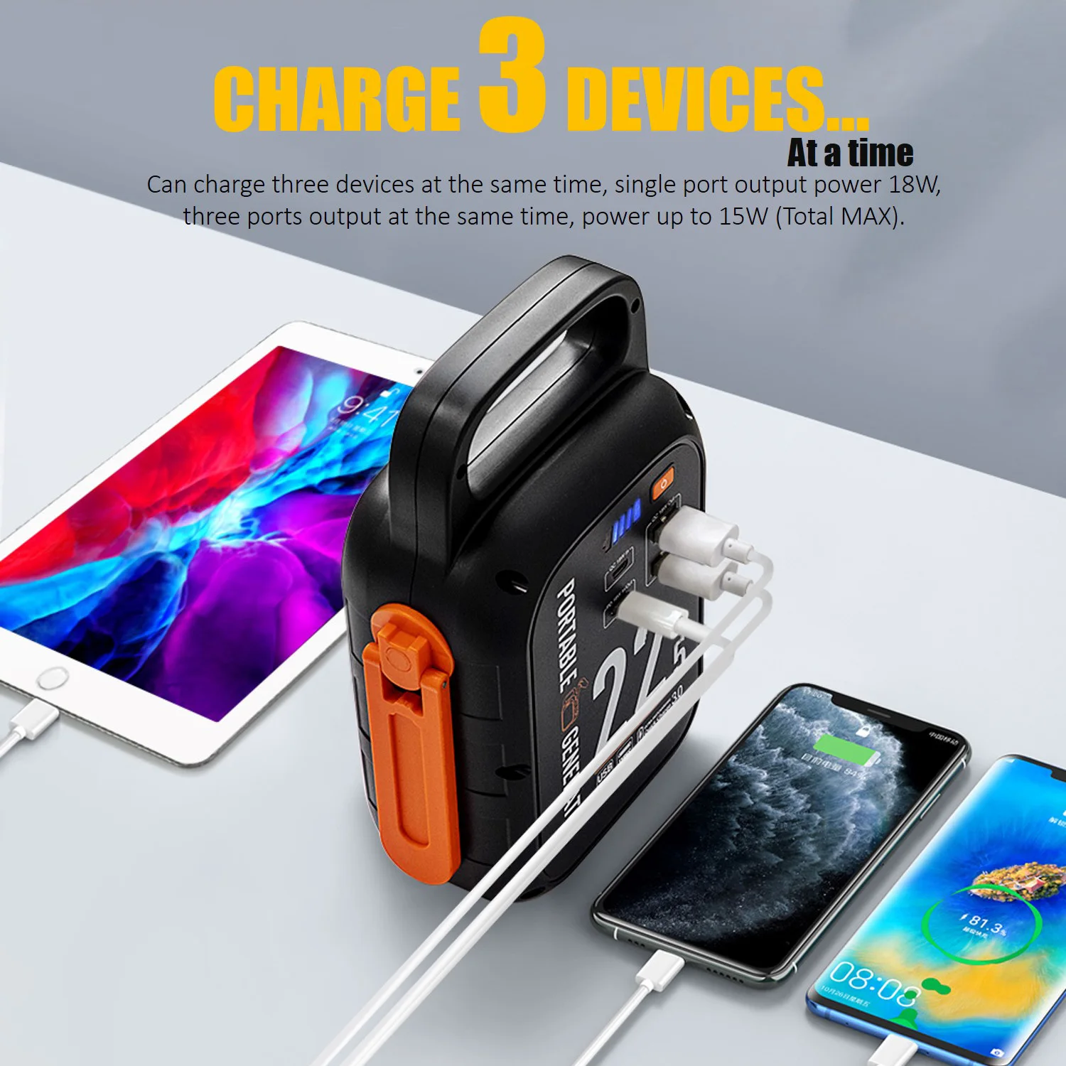 
Солнечная система Sbase, 22500 мАч, солнечный генератор, перезаряжаемый панелями, солнечные батареи S60, ручной генератор 