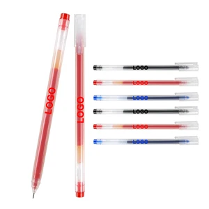 Wholesale Bulk Large Capacity Gel Black Red Blue Ink Pen with Custom Logo Printing for Signature Business Office School