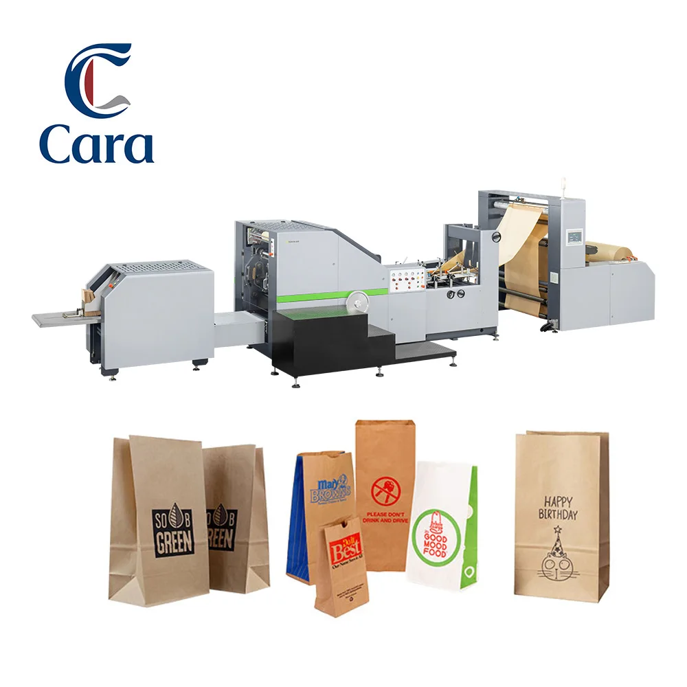 CARA Brand Automatic Economy Type Food Paper Bag Making Machine for Retail New & Used Condition Material Factory Price