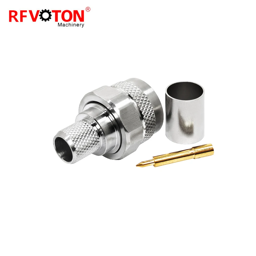 Factory Supply Rf N Male Plug Macho Lmr400 7D-FB 400 Crimp Communication Coaxial 400 Connecteur Connector Brass in Stock