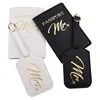 Black and White Couple Letter 4-piece Set