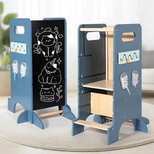 Wooden Learning Tower Slide  for Kids Early Education Multi Functional Fun Game Toy to Inspire Exploration and Play