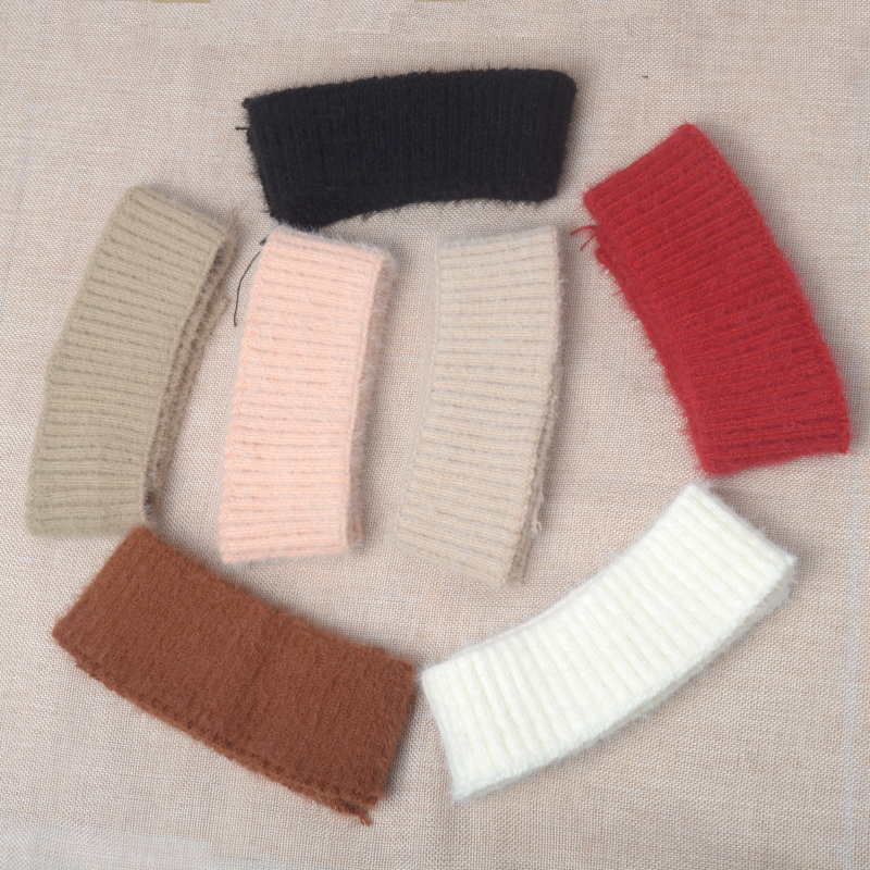 
Шерстяные ребристые манжеты для свитера и шеи, аксессуары для одежды из эластичной нити 