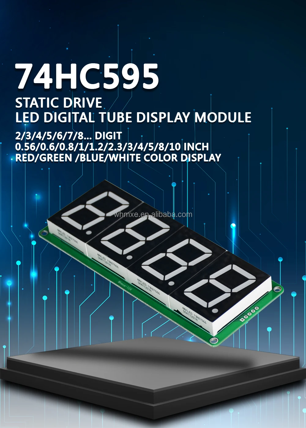 Red Color LED-595-235 5-Digit Digital Tube Display Module