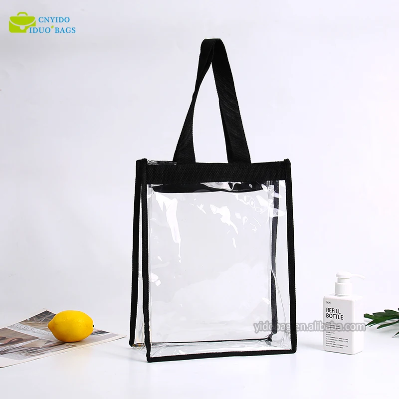 Shopping Transparent Handbag Beach Bag Portable Clothes Storage Packet for Stadium Event Sports Games Waterproof Large Clear PVC Tote Bags Beach FastUU Clear Tote Bag Work Outdoor Pool 