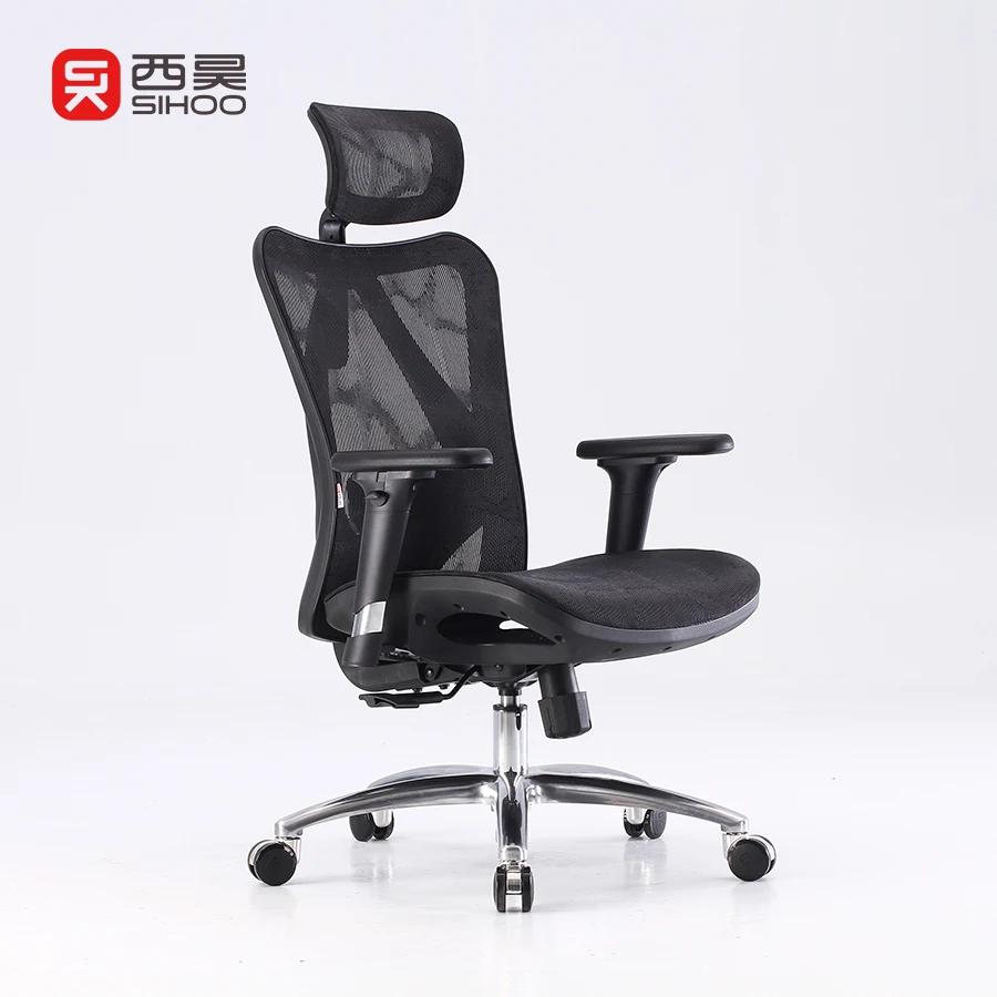 Sihoo M57 全メッシュオフィスチェア 3Dアームレスト付き ブラック・グレー