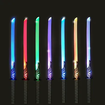 82.5cm glow stick colorful flash combat sound effect laser sword night market stall toy Luminous samurai sword