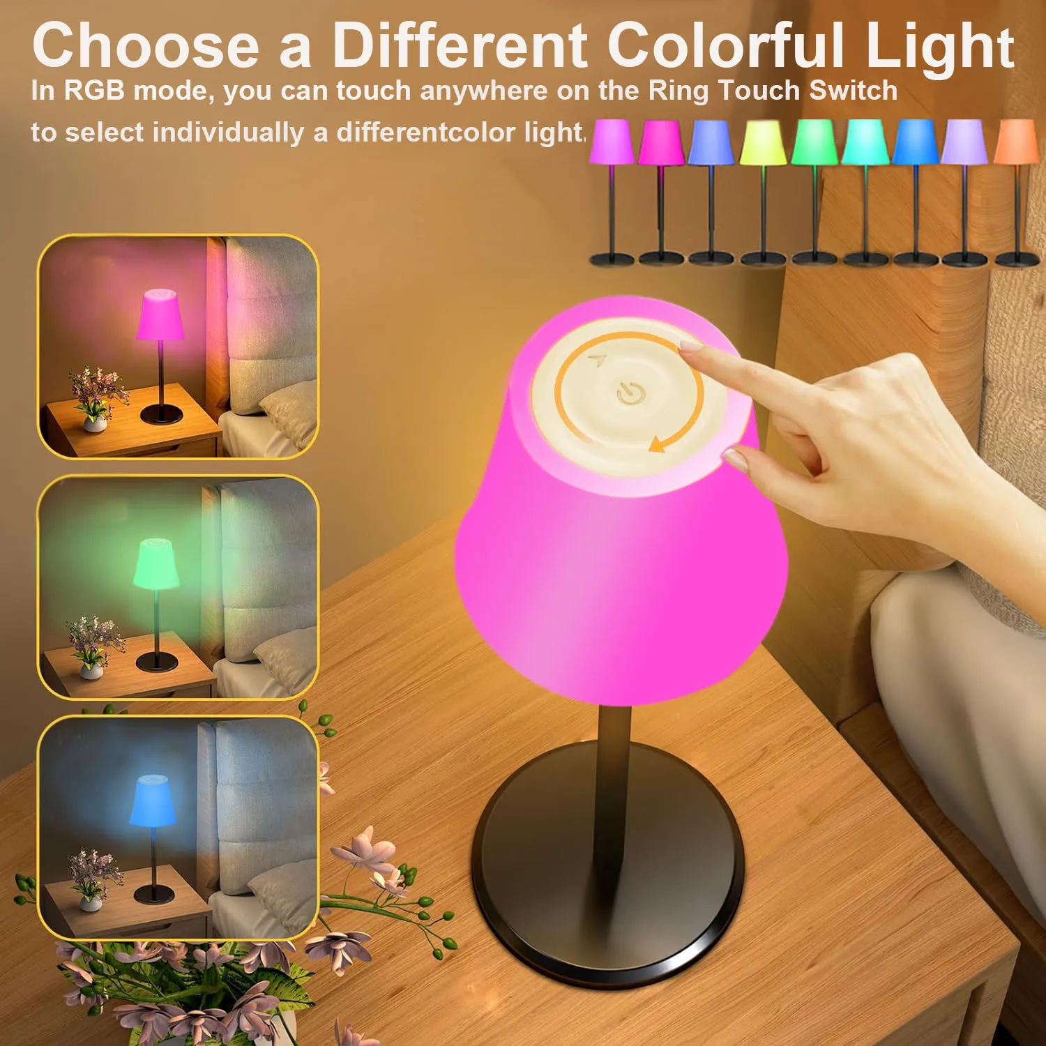 product qf 240 outdoor waterproof night light warm white and rgb wireless led cordless bed desk table lamp-44