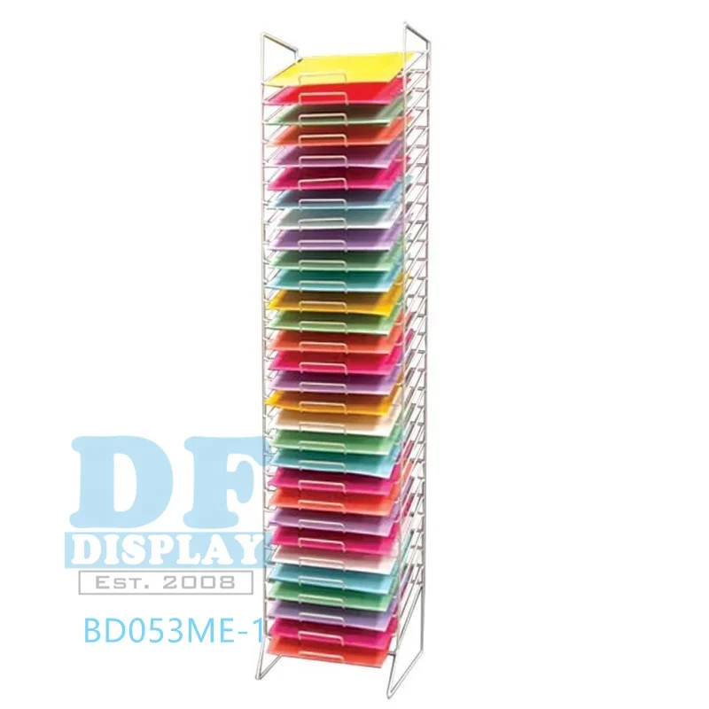 Metal Scrap Book Paper Rack Wire Paper Rack With 30 Slots Scrapbooking