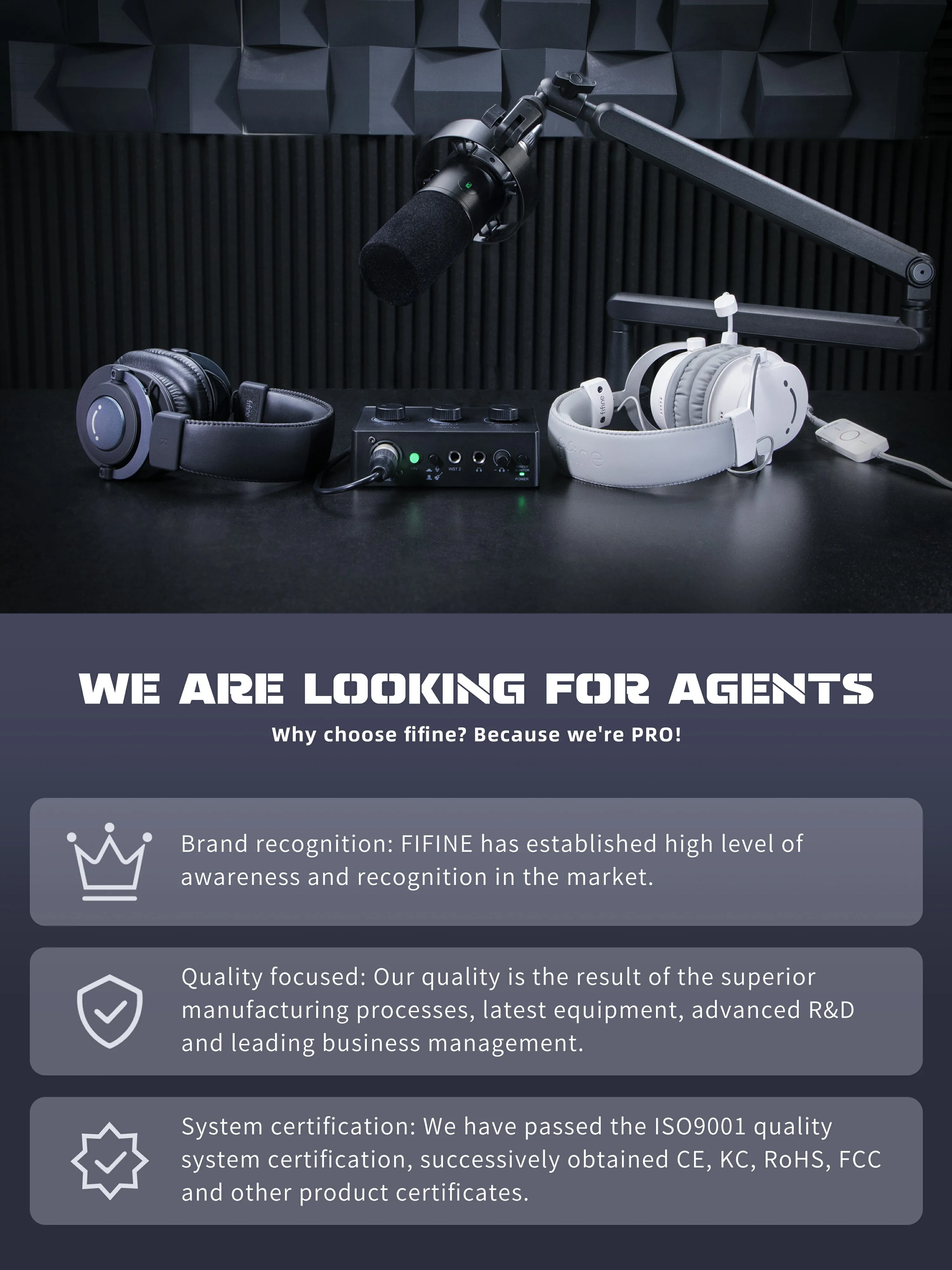 Fifine M8 Wireless Microphone Microfono Inalambrico Profesional