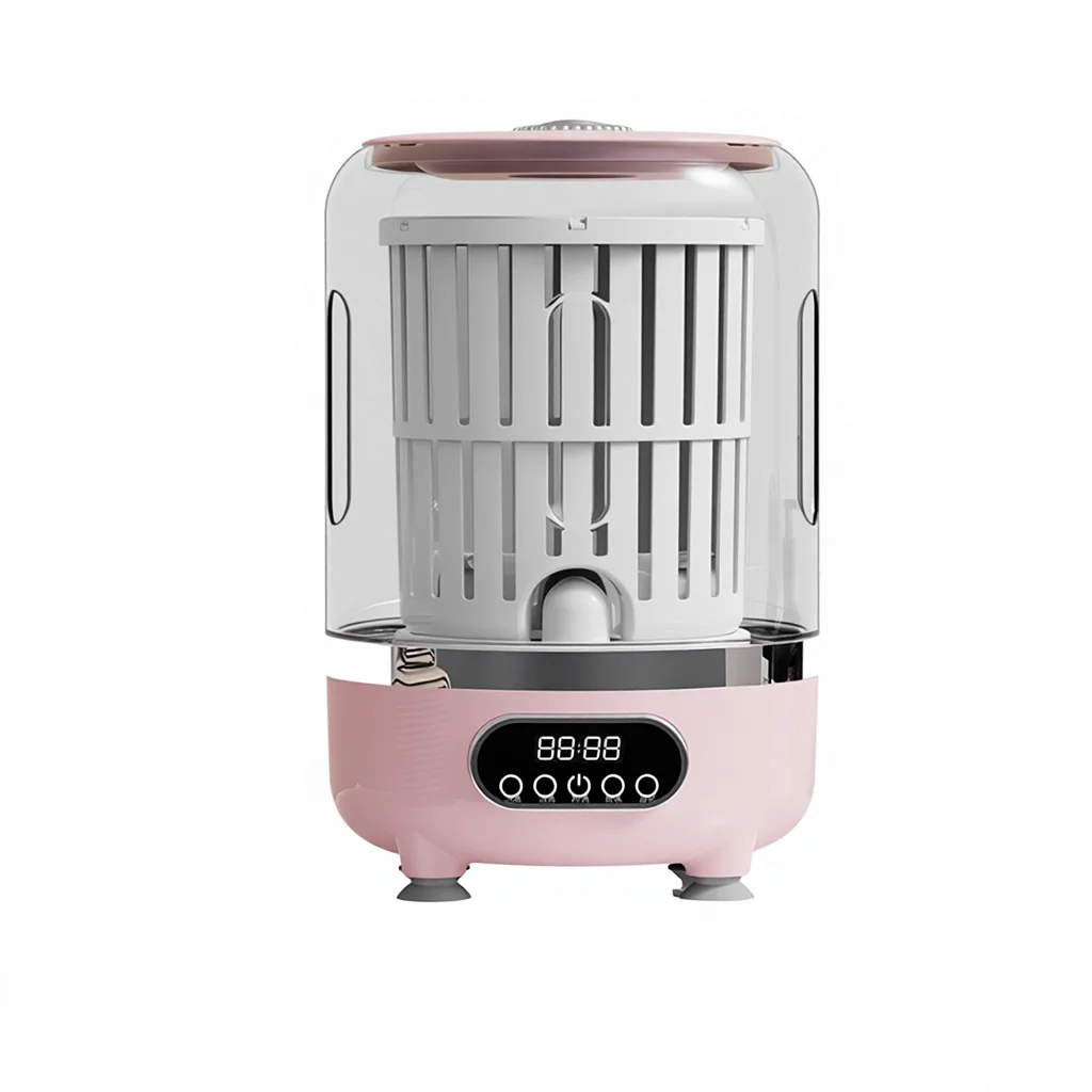 Logo Custom 3000MAH USB Top-Loading Automatic Mini Portable Plastic Washing Machine with aperçu 6