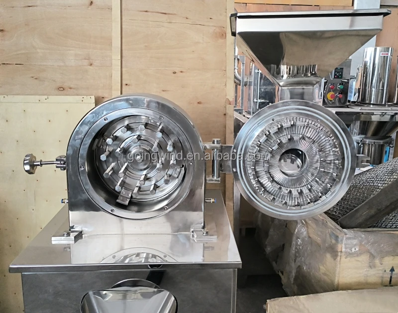 Automatic Dried Seaweed Powder Crushing Grinding Milling Machine Auto Industrial Dry Algae Fish Crusher Grinder Mill for Sale