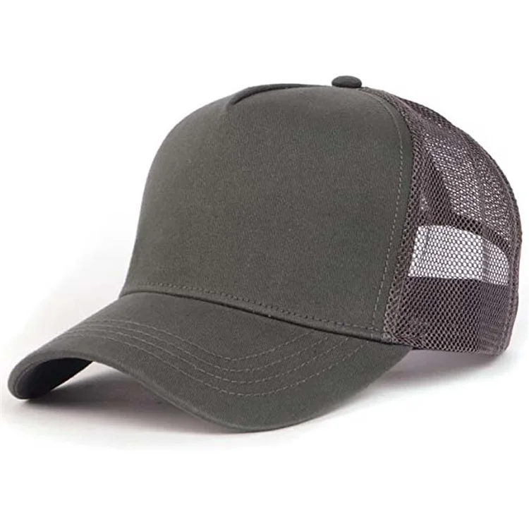 5 Panel Plain Mesh Cap Trucker Hat for Women Men