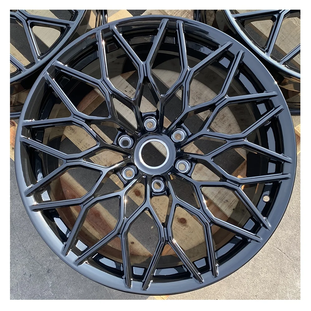 GVICHN custom passenger car wheels gloss black color monoblock wheels 20 21 22 23 24 inch 6x139.7 alloy forged rims