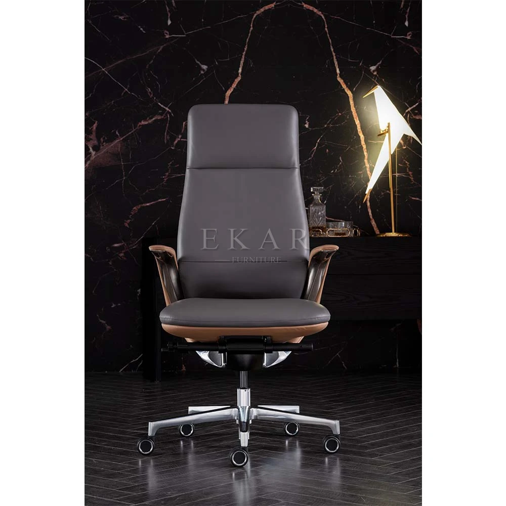 Adjustable Height Genuine Leather Office Chair - Luxury and Comfort Combined factory