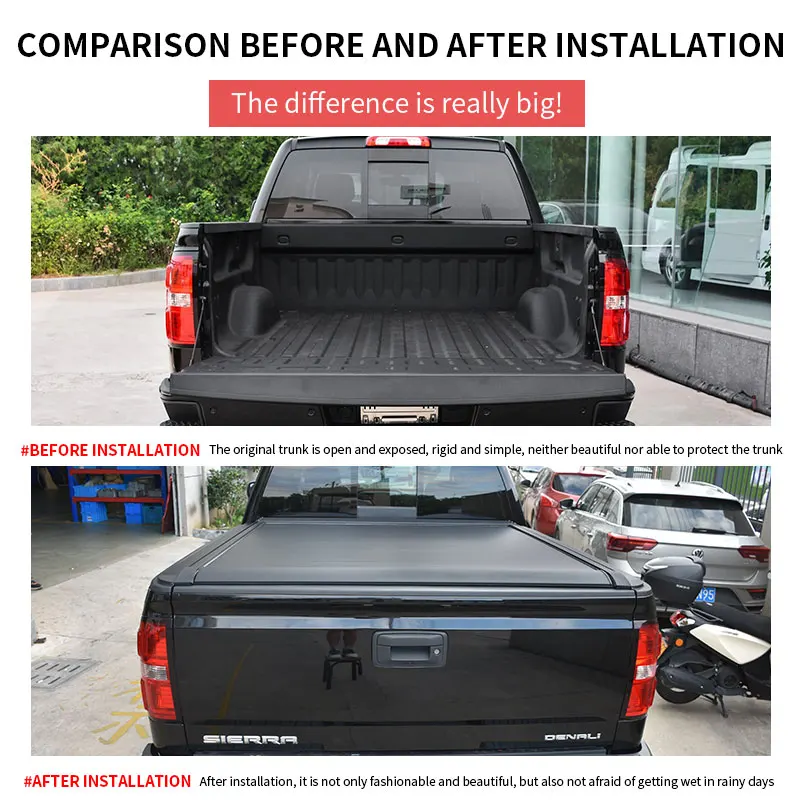 Wholesale Waterproof Truck Electric Electric Roller Shutter Cover Pickup Bed Cover for GMC SIERRA supplier