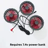 Negro: requiere banco de energía de 7,4 V