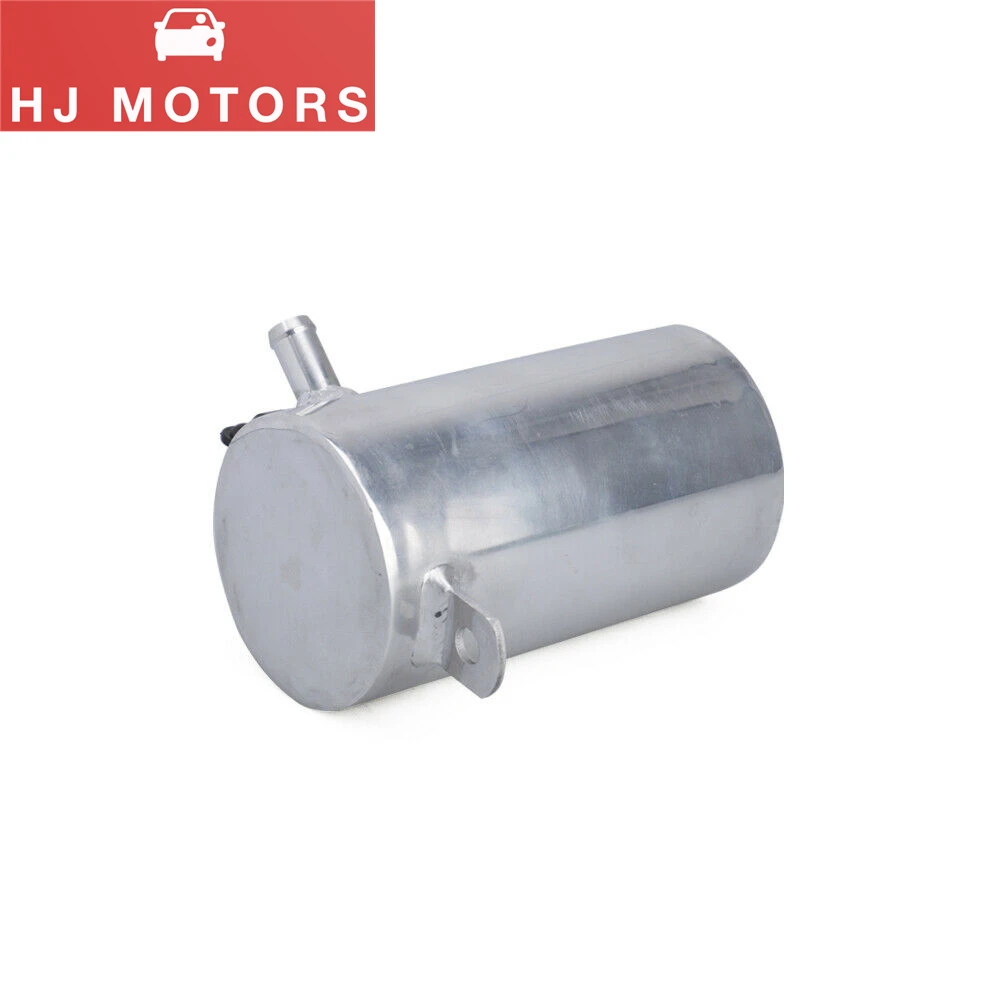 Universal 500ml Oil Catch Can Kit 2 Port Reservoir Oil Catch Tank with Drain Plug Polished Aluminum for LS1 LS2 LS3 LS4 LS6