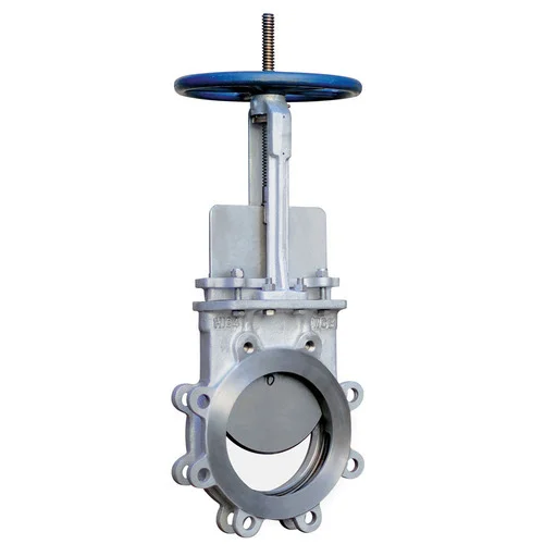 100mm Pneumatic slurry knife gate valves non-rising stem Pneumatic actuator Air Control double flange Cast iron Knife Gate Valve