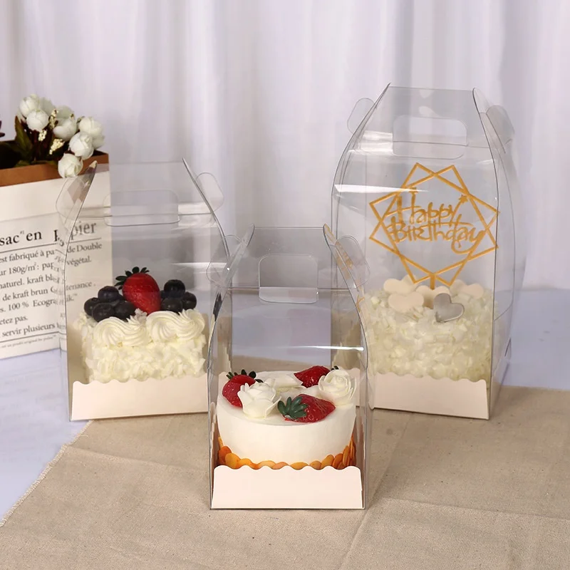 Xjh Clear Cake Packaging Box With Lid Luxury Transparent Cake Packaging ...