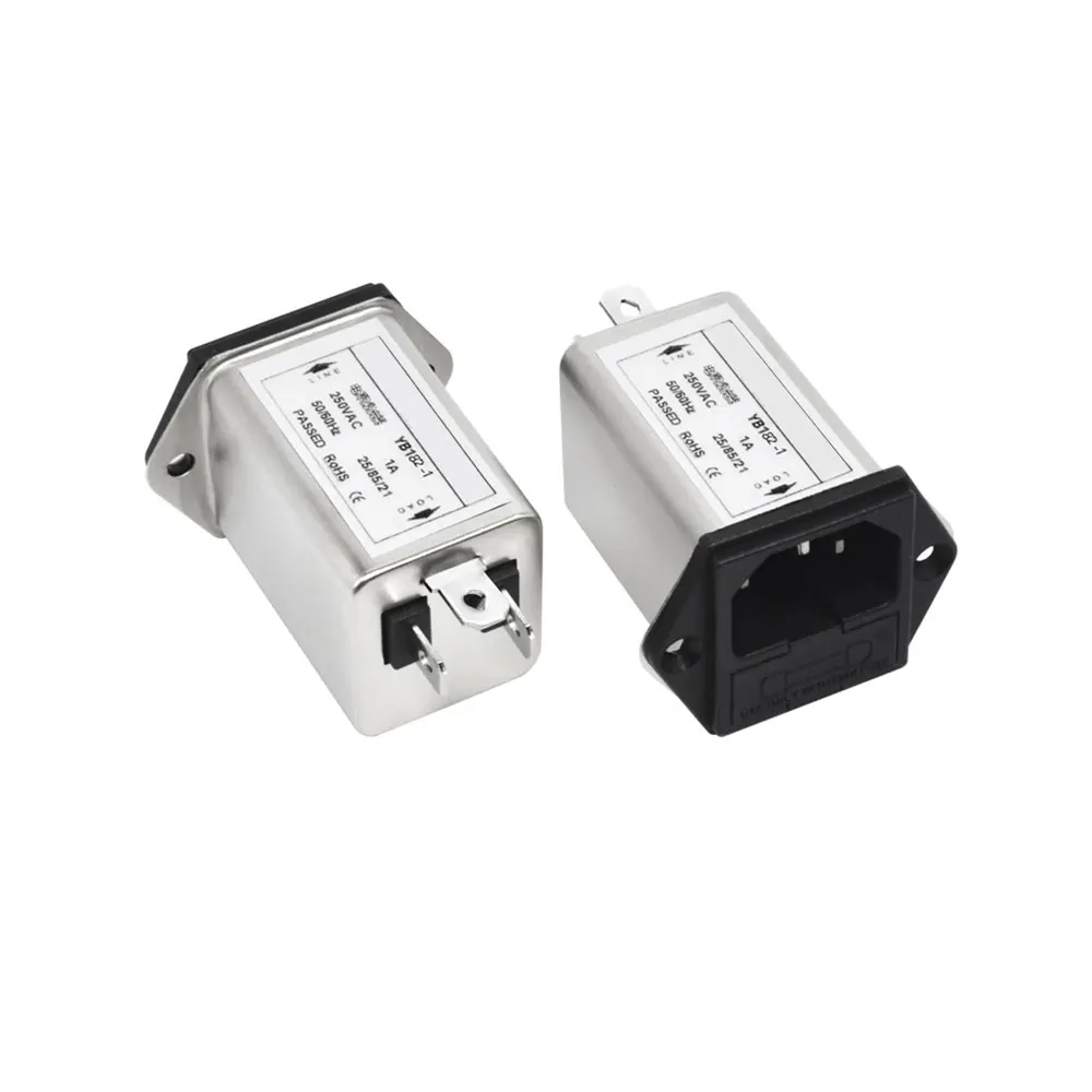 High Quality IEC Socket LV Products Single Phase 1A 3A 6A 10A Double Fuse Type Power Line Filter with EMI/EMC Protection