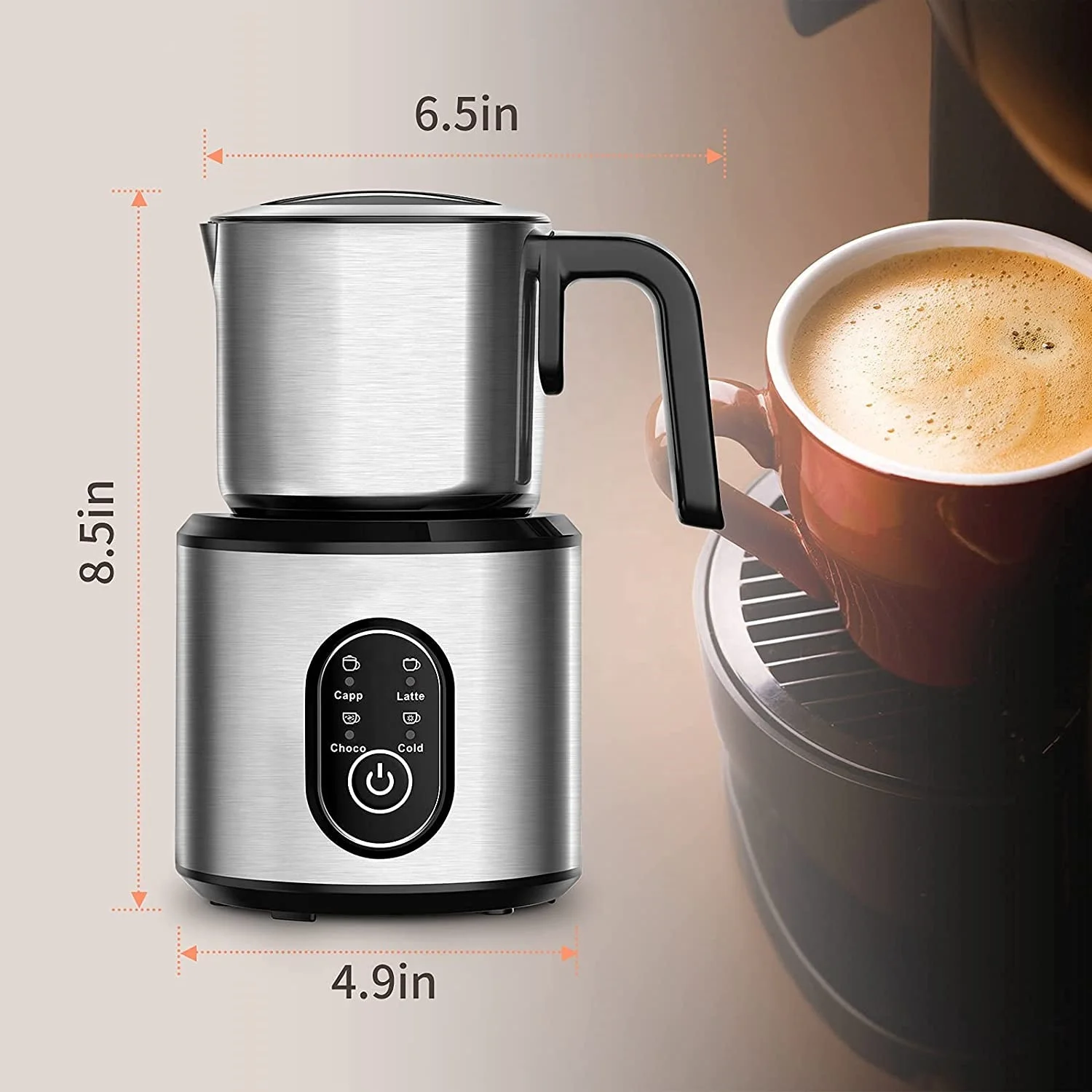 4 in 1 Electric Magnetic Milk Frother MMF-9401 White - GroupWholesalers