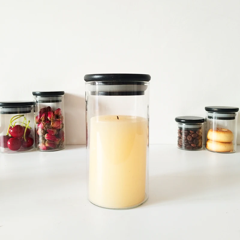 Elegant Wholesale Home Decoration Glass Candle Jar With Lid Buy Glass