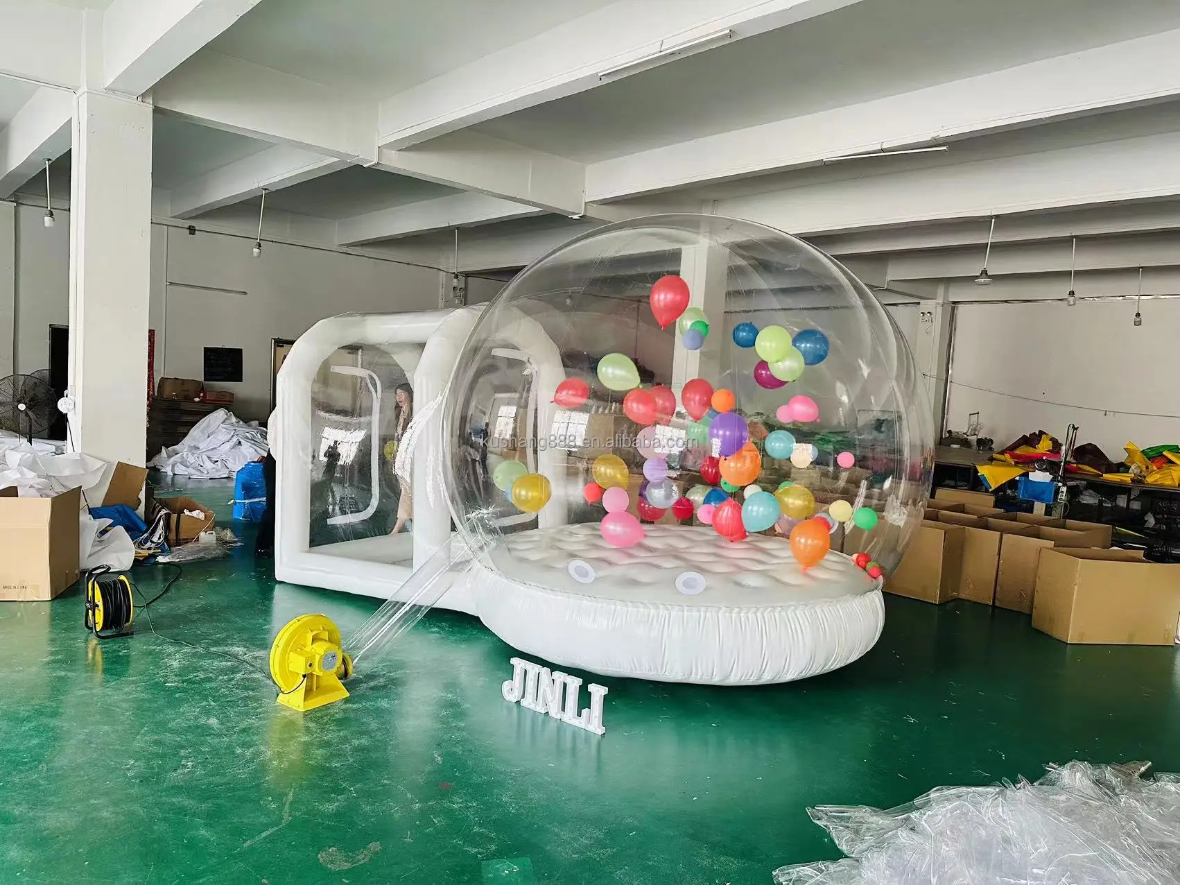 Kids Inflatable Bouncy Bubble House With Jumping Pvc Transparent ...