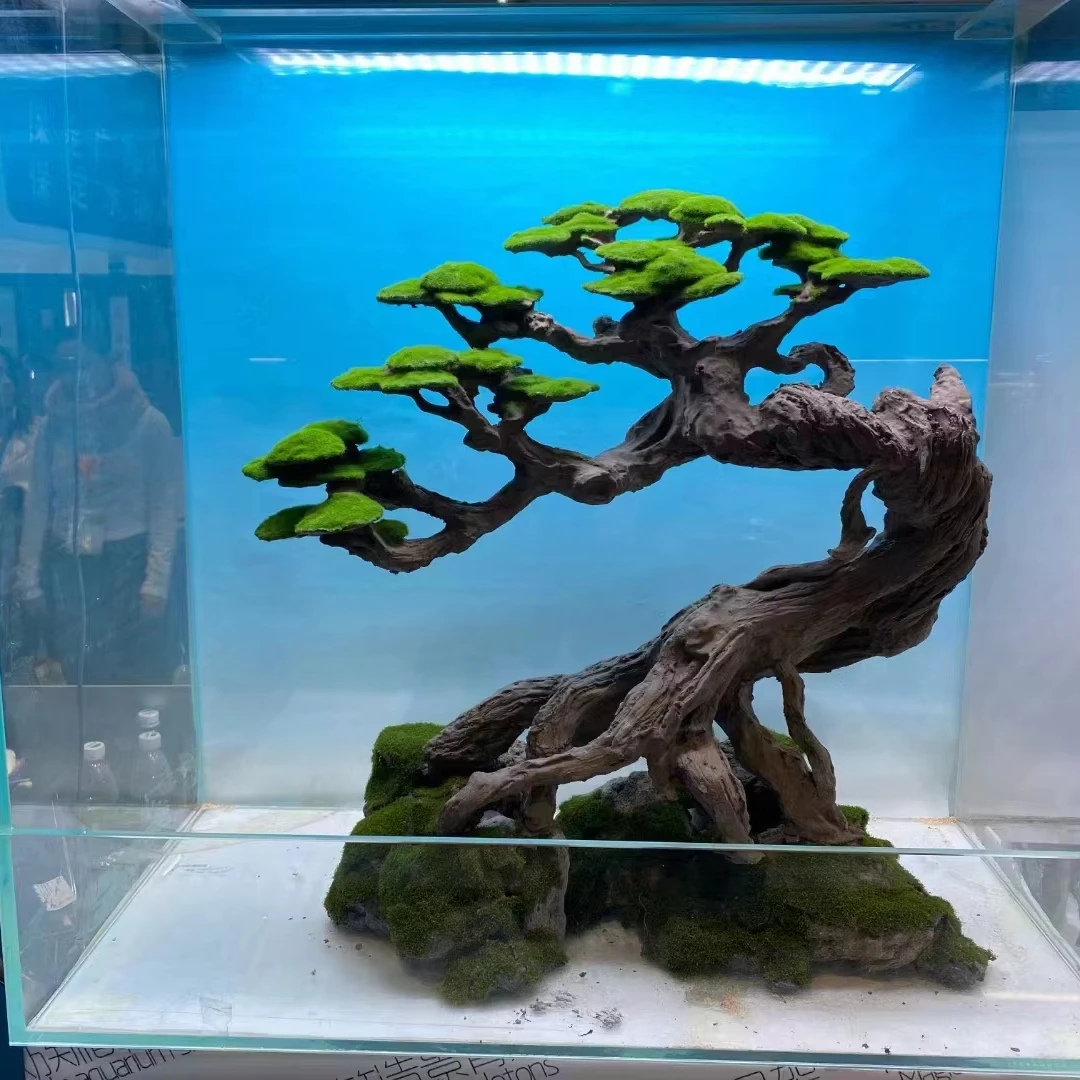 2024 Top Products Wholesale Miaofei Bonsai Driftwood (PVC & Wood)  50x24x42CM Eco-Friendly for Fish Tank Decor