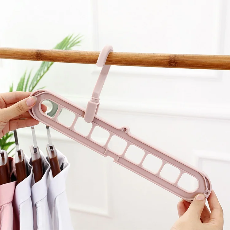 Biumart Plastic Hangers For Clothing Store Multifunction Foldable