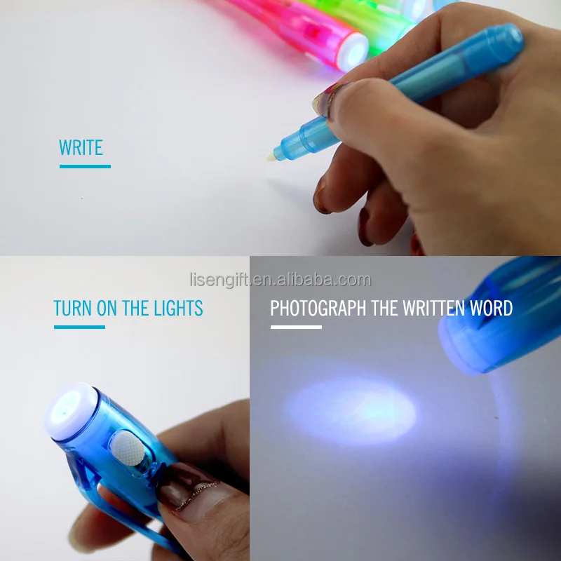 Creative UV Light Secret Invisible Pen for Kids