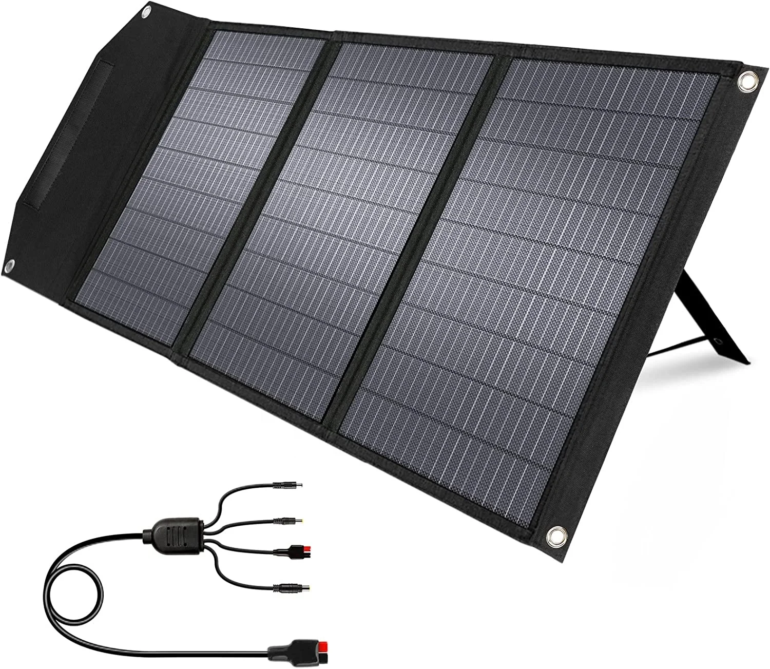 Factory Wholesale Upgraded 60w Foldable Portable Solar Panel Charger 