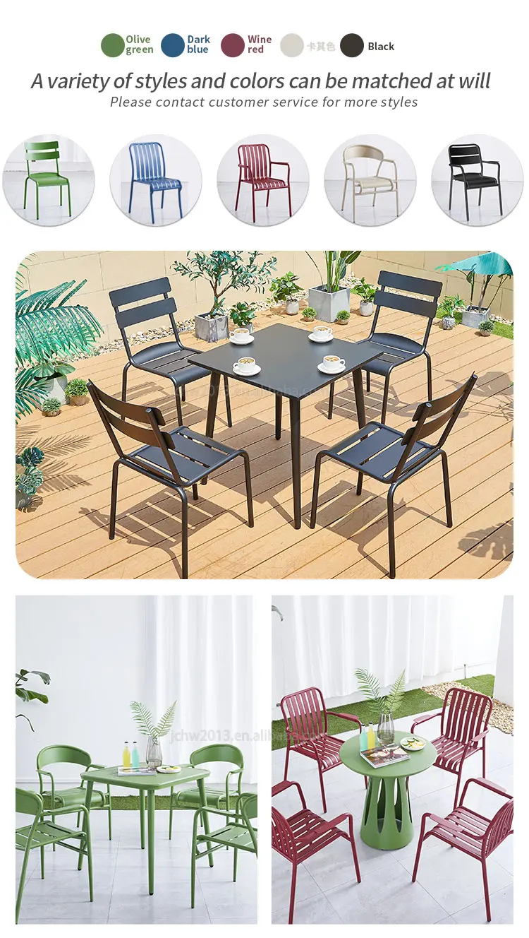 Juecheng Commercial Chair Table Set Outdoor Restaurant Outdoor