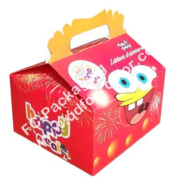 Happy Meal and Fast Food Customized Paper Cake Box Art Cake Cake Packaging Mooncake Box Free Offset Printing
