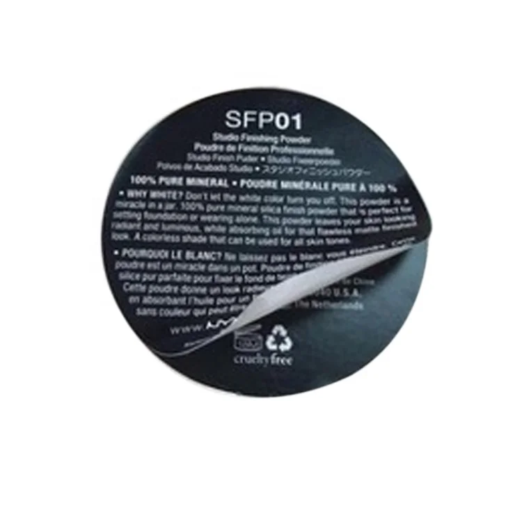Custom  Double Layer Labels  Peel off Sticker Printing  Double Level Round  Matte Label  for Cosmetic