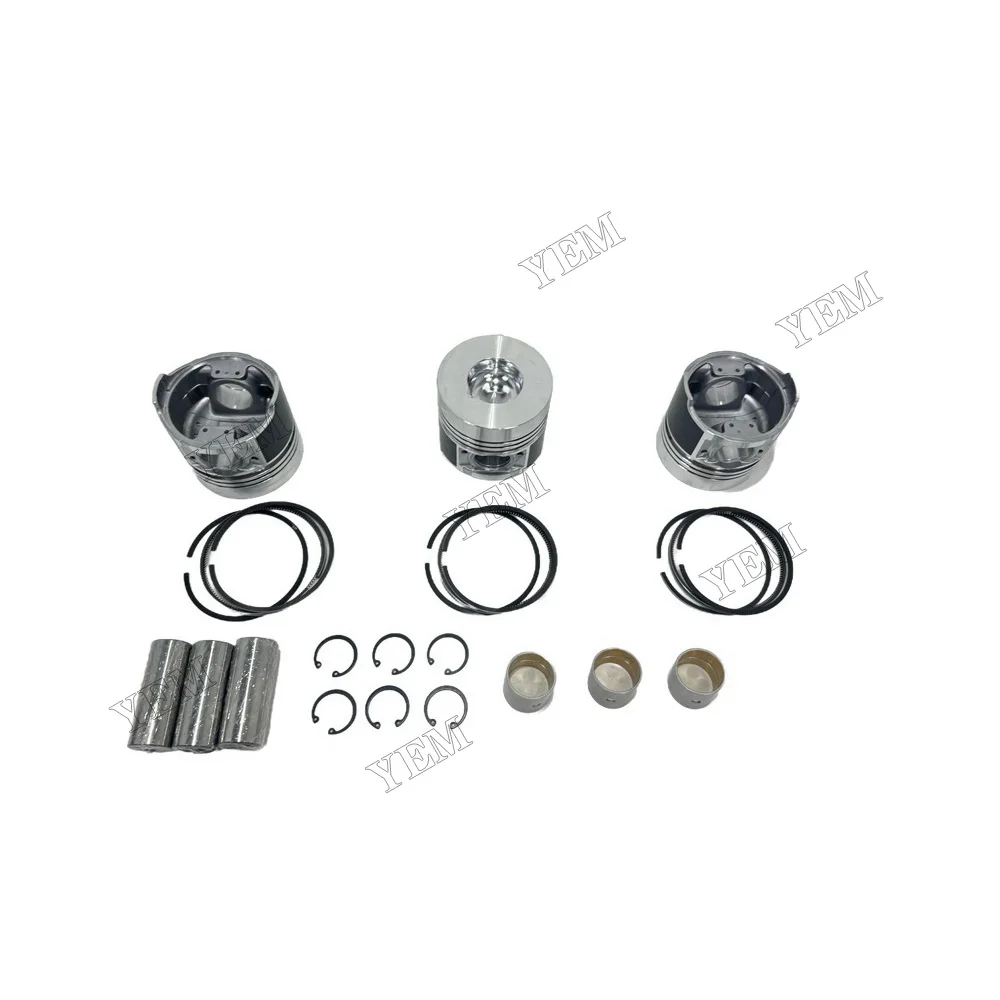 Cylinder Piston Kit With Piston Ring Compatible for Kubota D3200 Engine Parts With Warranty 6