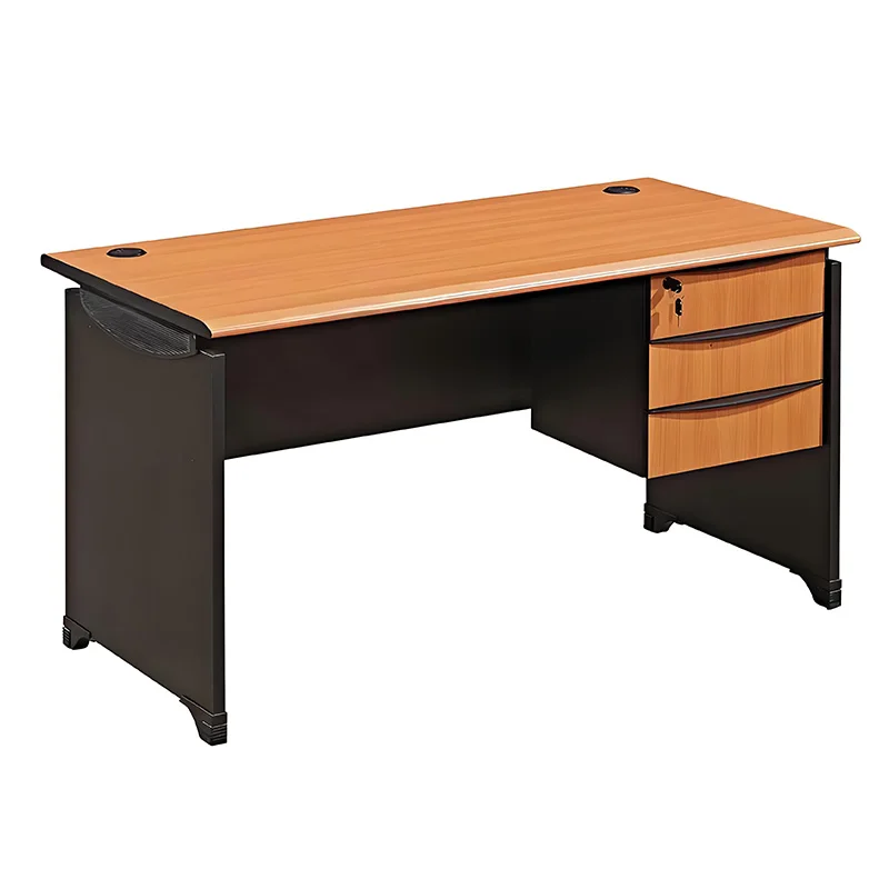 Factory Customizable Wooden Office Furniture Computer Desk Work Small With Drawers Simple Modern Table Set Can Be Customization image 2