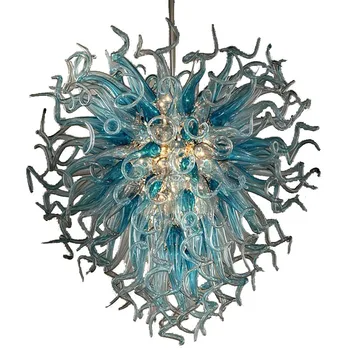 Home Decoration small middle large size hand made blue Blown Glass Pendant Lamp multicolor Murano Glass Chandeliers