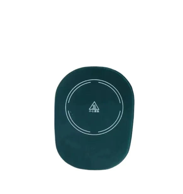Custom Logo Smart Heating Pad Temperature Control 55 Degree Ceramic Heated Coffee Mug Electric Charging Cup Warmer