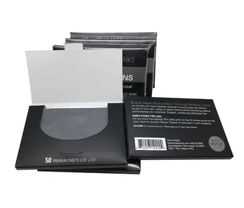 Facial Paper Natural Oil Blotting Paper 100Sheets with Bamboo Charcoal Makeup Friendly for Face Care