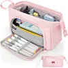 Estuche para lápices con estructura de acero tipo barco-rosa