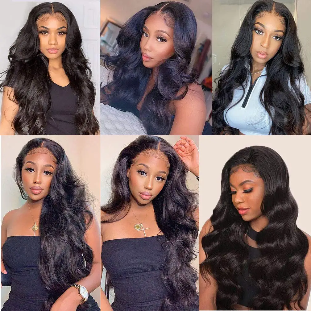 Front Lace Wigs Human Hair Unprocessed Virgin Human Hair Body Wave HD Lace Front Wig