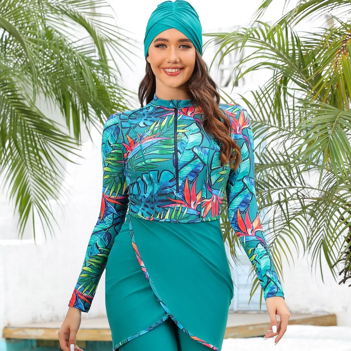Muslim Swimsuits For Women IMEKIS Women Full Body Rash Guard