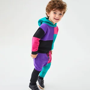 Boys Color Block Smart Casual Fashion Sets Private Label Kids Clothes 1-5 Years Autumn/Winter