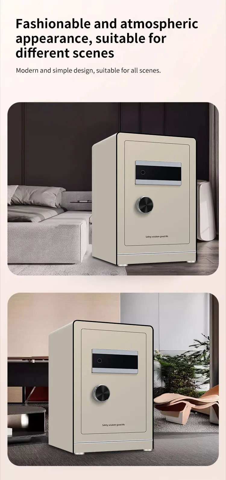 CEQSAFE Smart Electronic Key Lock Fingerprint Steel Body Safe Box TUYA WiFi Anti-Theft Safe Box manufacture