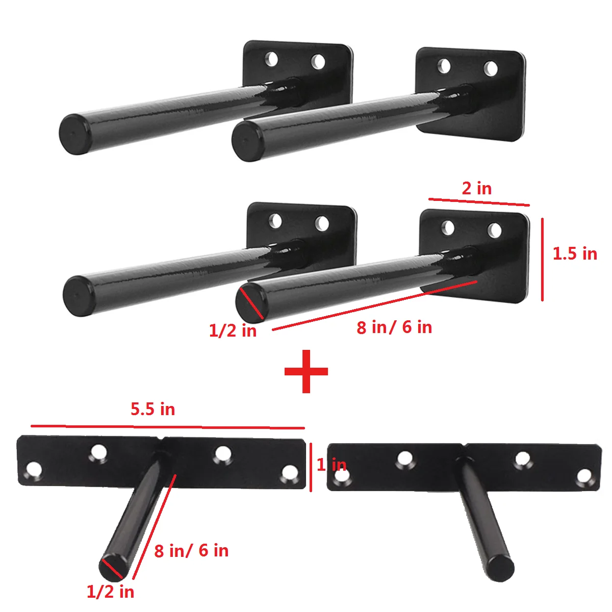 Decorative Invisible Blind Hidden Metal Slatwall Mount Floating Shelf Support Bracket for Wood