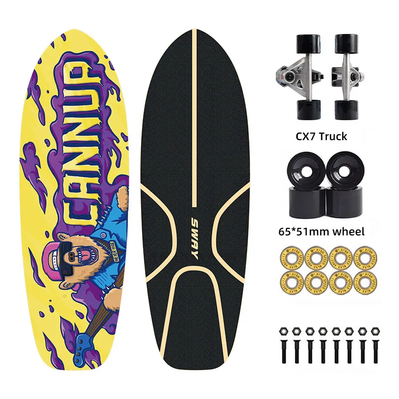 Sway Brand CX4 CX7 Surf Skate Truck - 30 Inch Slide Skateboard