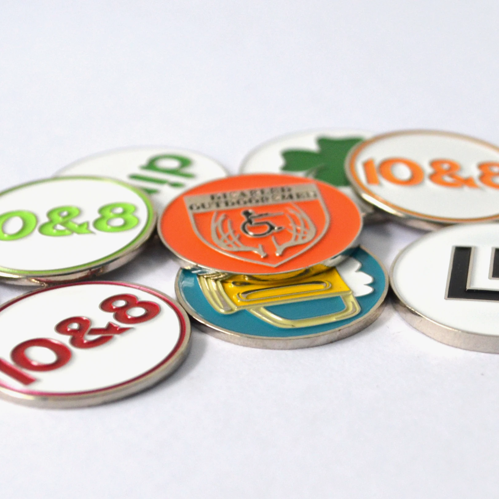 Custom Various Design Metal Ball Markers Golf Accessory With Your Own