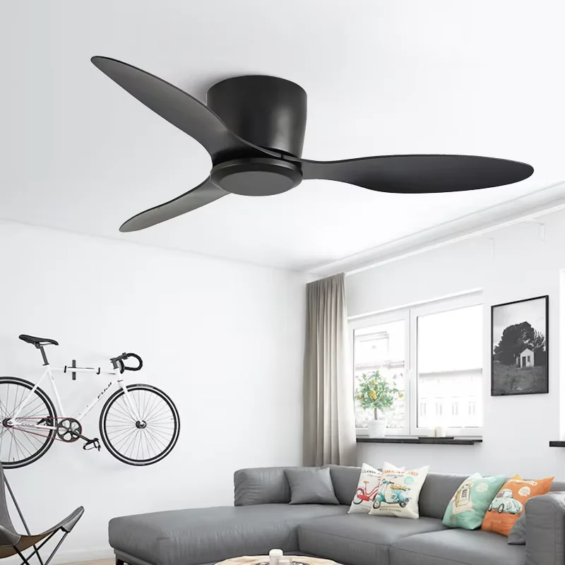 Amerikaanong Mainit na Estilo Remote Control DC Motor Bedroom Silensya Smart Ceiling Fan Nang walang Liwanag